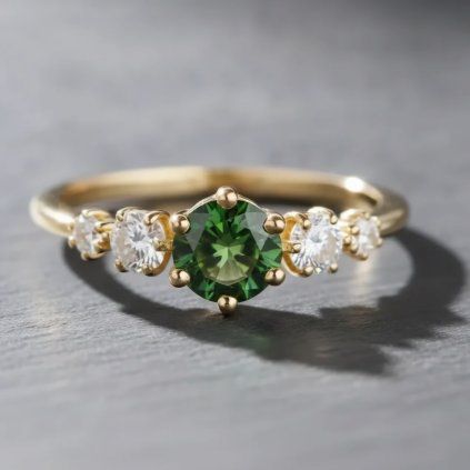 zásnubný prsteň turmalín diamant