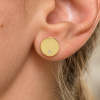 Zlaté náušnice bodky 10mm s diamantami