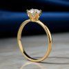Zlatý diamantový prsteň prírodný 0,5ct