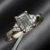 zlatý zásnubný prsten sivý diamant